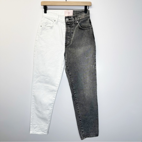 REVICE Denim Women's True Love Checkmate Jeans White Black Denim Size 25 - Picture 3 of 13